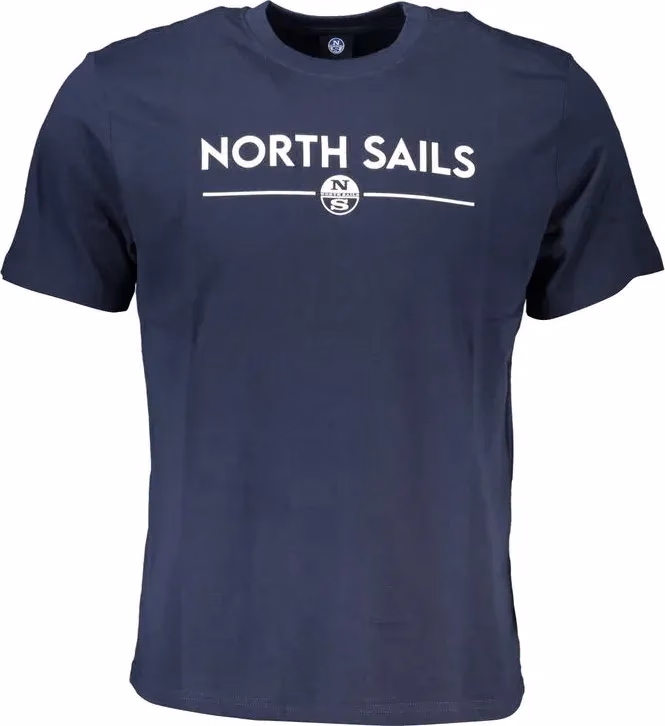 North Sails Blue Cotton Men T-Shirt