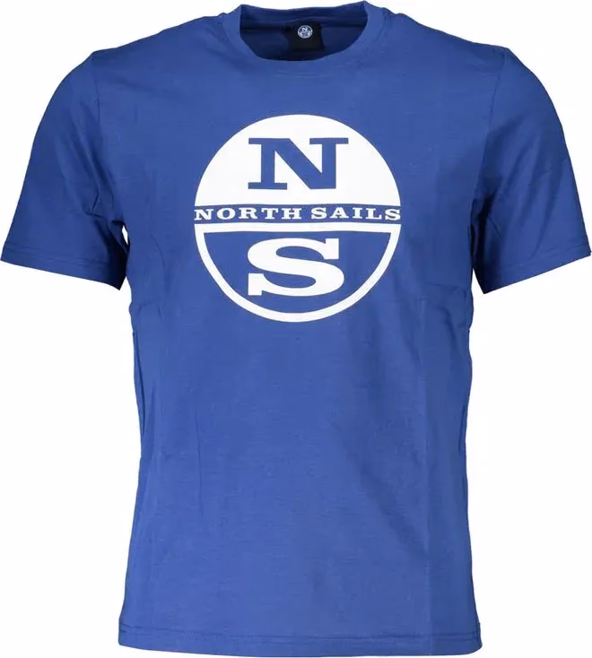 North Sails Blu Cotton Men T-Shirt