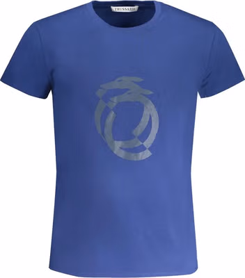 Blue Cotton Men's T-Shirt