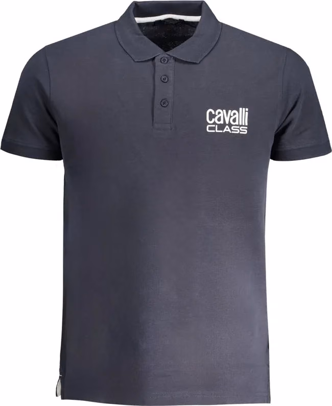 Cavalli Class Blu Cotton Men Polo