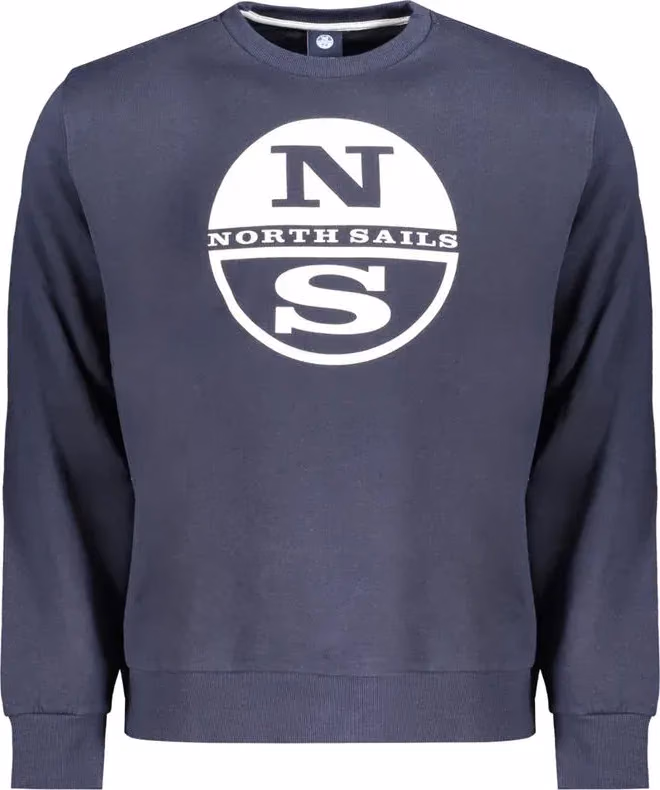 North Sails Blue Cotton Men Sweatshirt