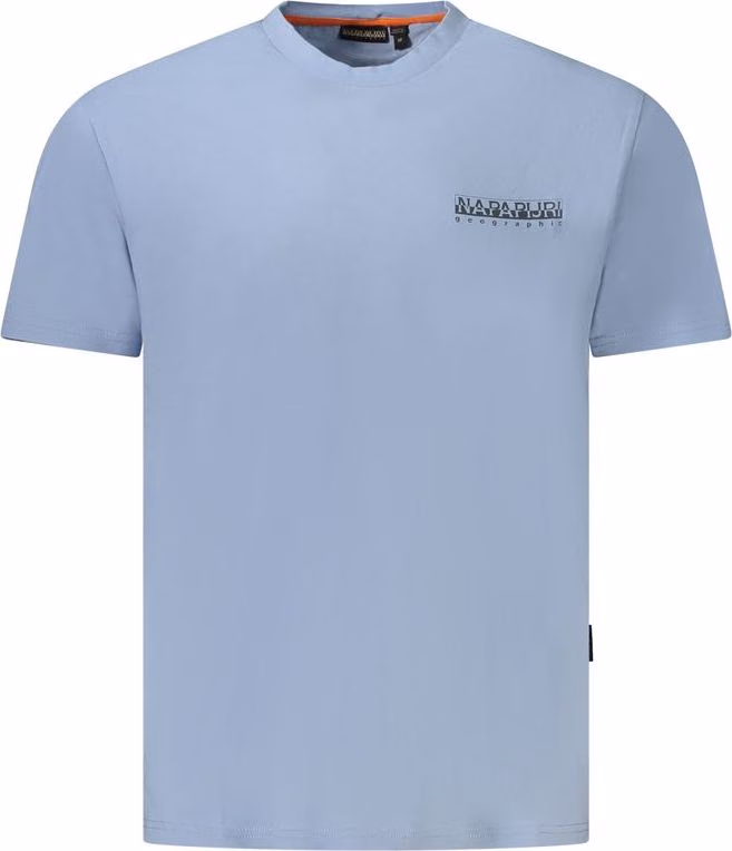 Napapijri Light Blue Cotton Men T-Shirt