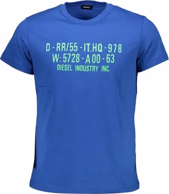Blu Cotton Men T-Shirt