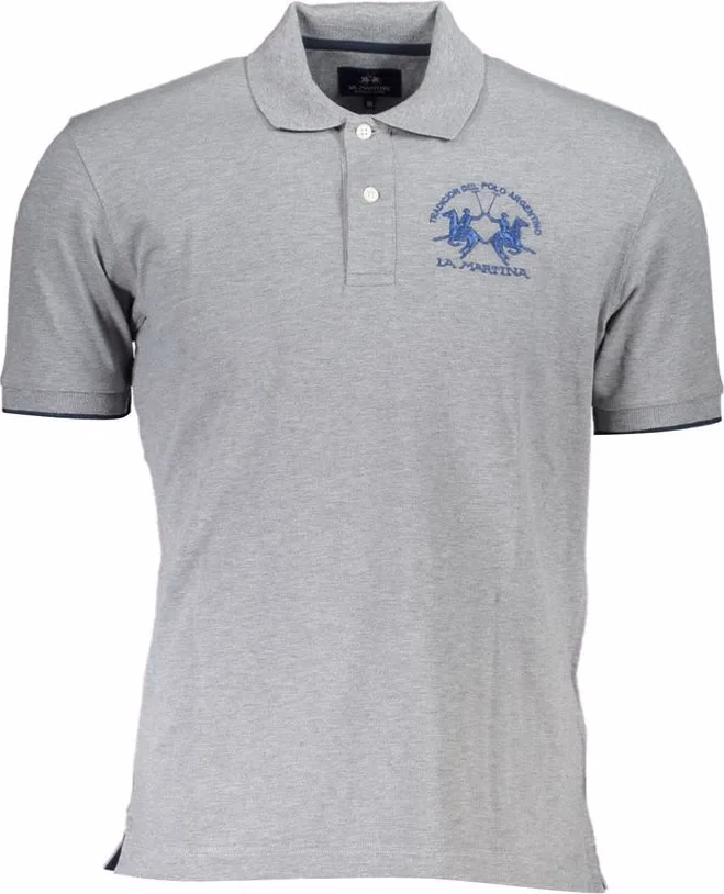 La Martina Grigio Cotton Men Polo