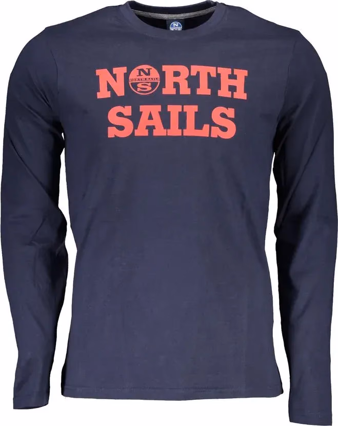 North Sails Blu Cotton Men T-Shirt