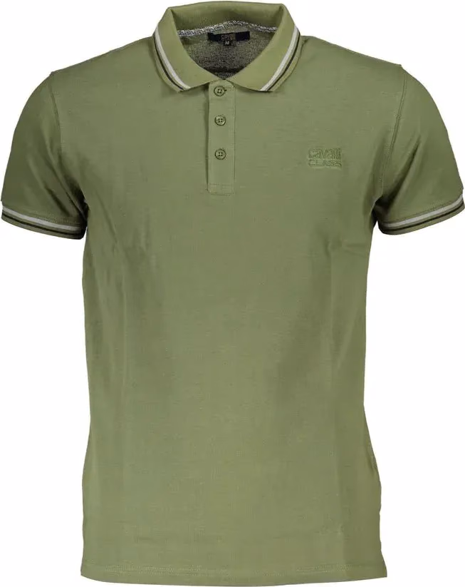 Cavalli Class Verde Cotton Men Polo