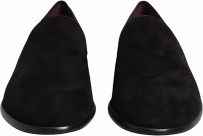 Black Suede Slip On Loafers Formal Shoes