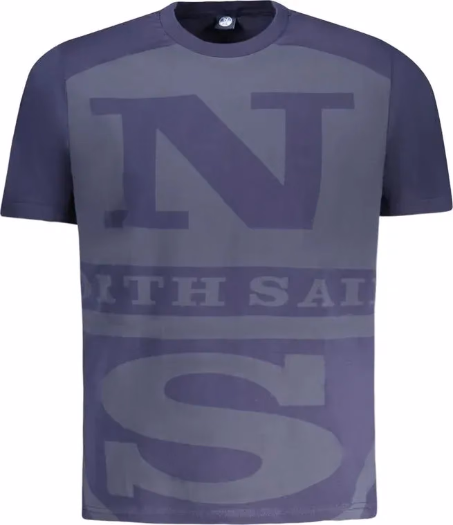 North Sails Blue Cotton Men T-Shirt
