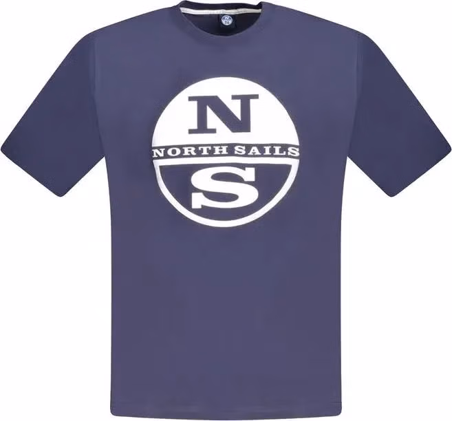 North Sails Blue Cotton Men T-Shirt