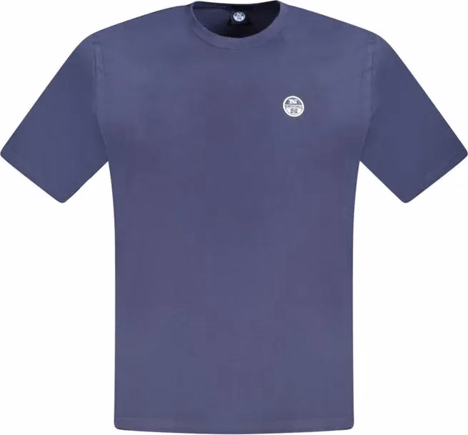 North Sails Blue Cotton Men T-Shirt
