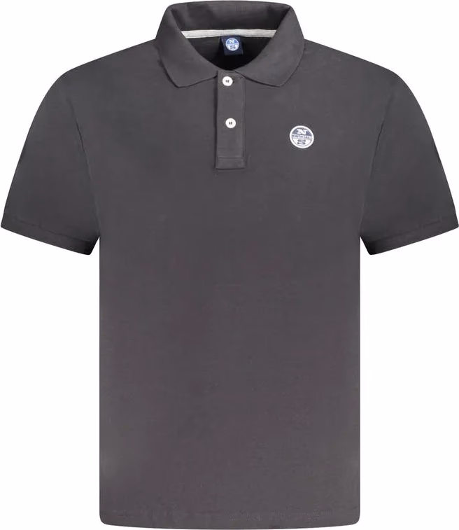 North Sails Black Cotton Mens Polo Shirt
