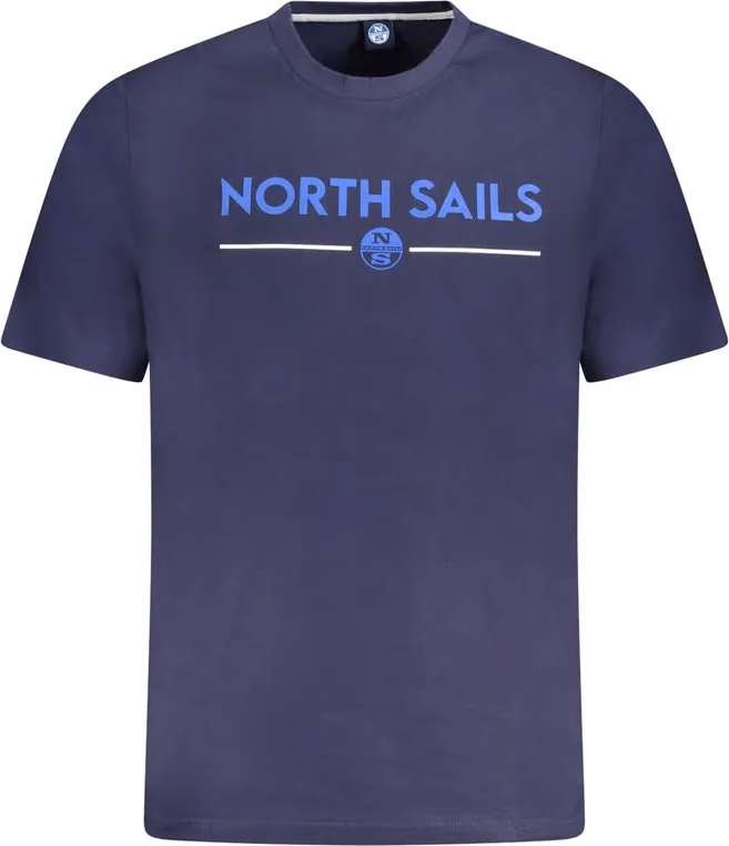 North Sails Blue Cotton Men T-Shirt