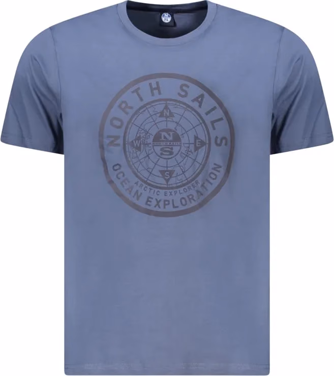 North Sails Blue Cotton Men T-Shirt