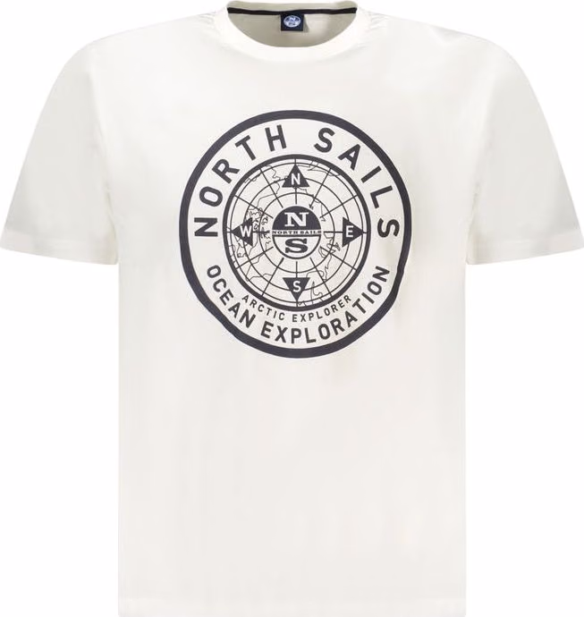 North Sails White Cotton Men T-Shirt