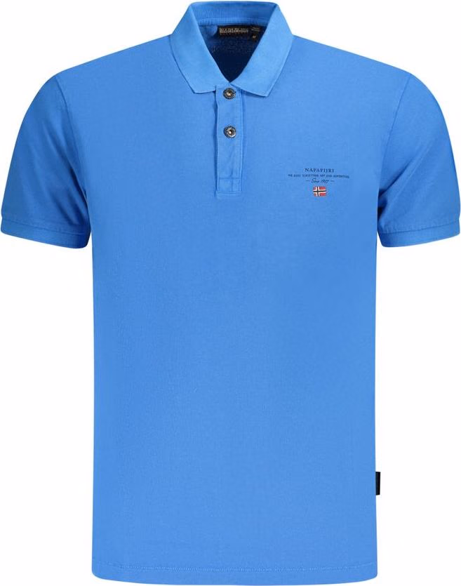 Napapijri Blu Cotton Mens Polo