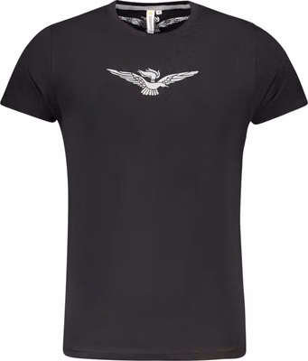 "Black Cotton Men T-Shirt"