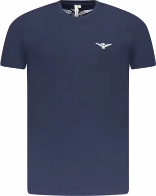 Blue Cotton Men T-Shirt
