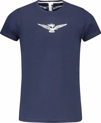 Blue Cotton Men's T-Shirt