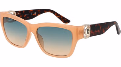 Beige Stainless Steel Sunglasses
