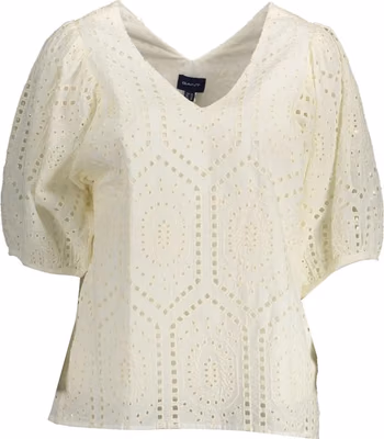 White Cotton Women T-Shirt