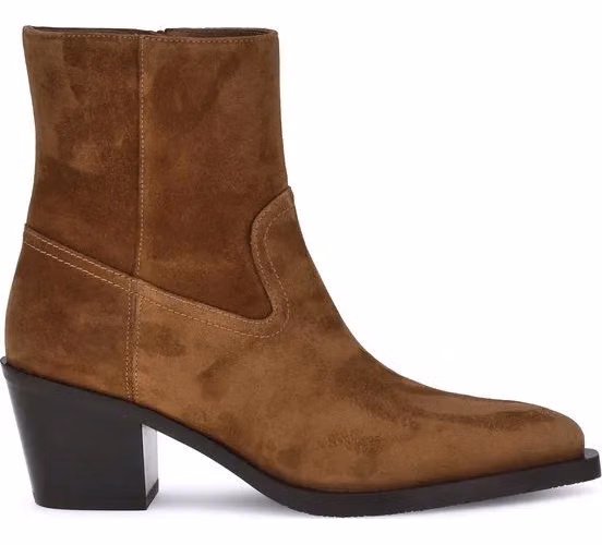 Stuart Weitzman Brown Calf Leather Bos Taurus Ankle Boots