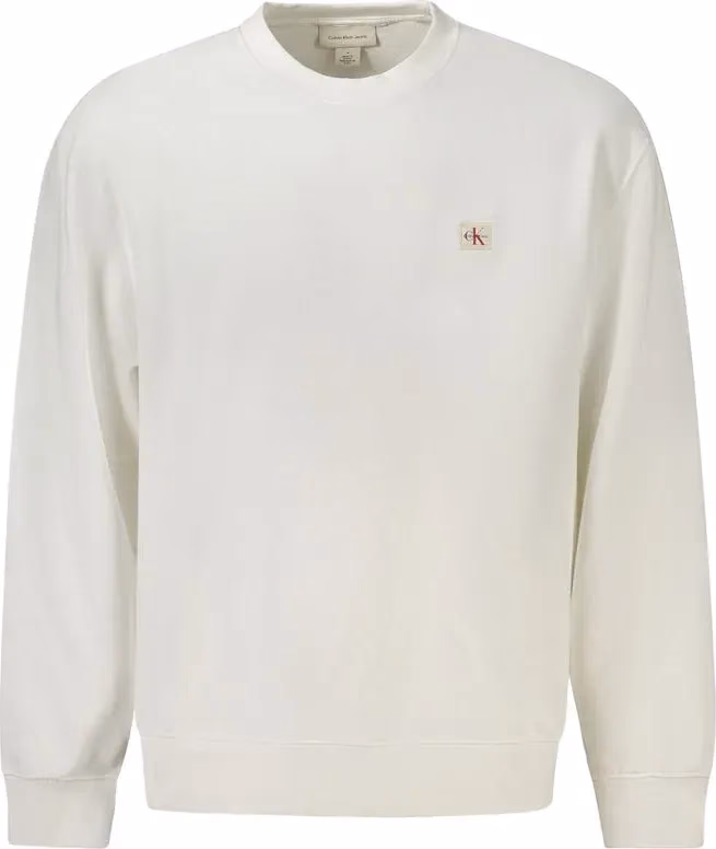 Calvin Klein White Cotton Men's Sweatshirt