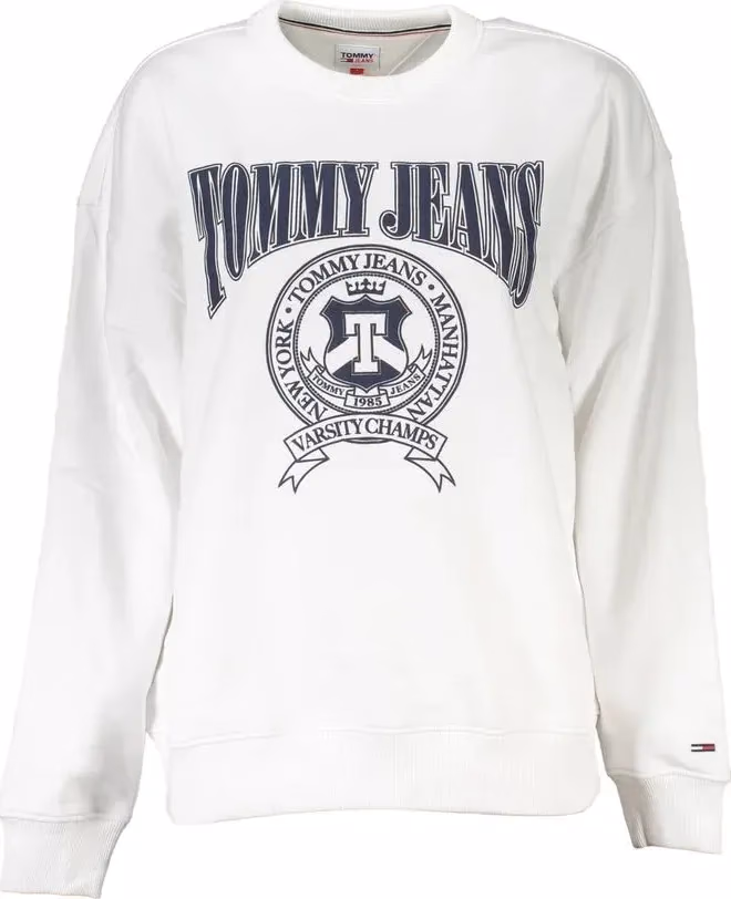 Tommy Hilfiger Bianco Cotton Women Sweatshirt