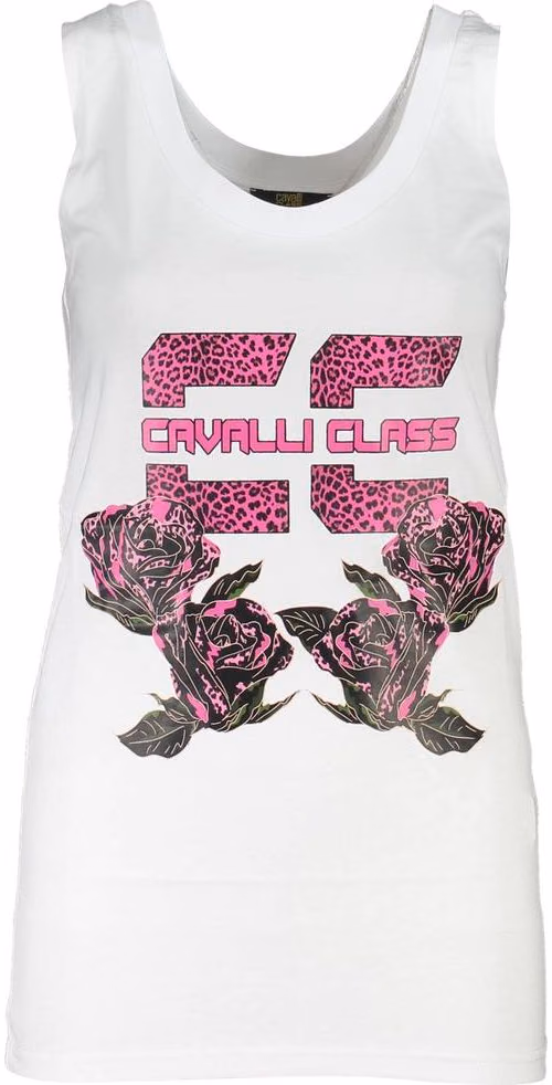 Cavalli Class Bianco Cotton Women T-Shirt