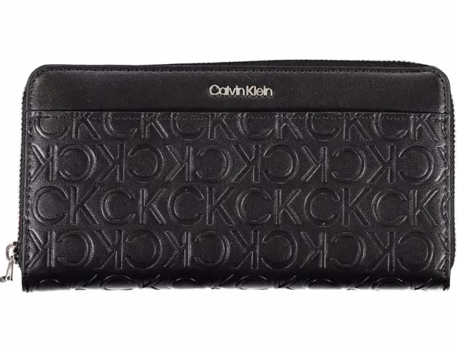 Calvin Klein Black Polyurethane Women Wallet