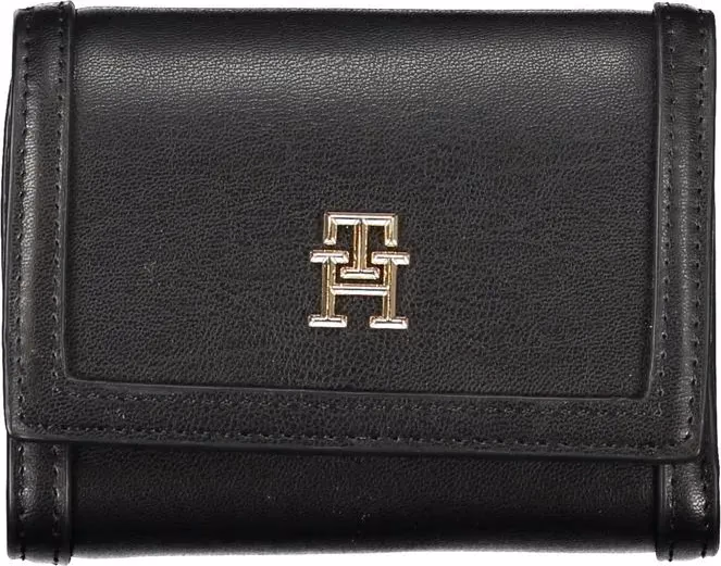 Tommy Hilfiger Black Polyurethane Women Wallet