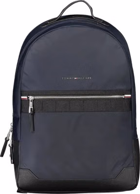 Blue Polyester Men Backpack