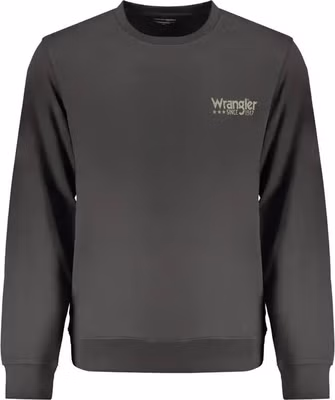 Black Cotton Men Sweatshirt