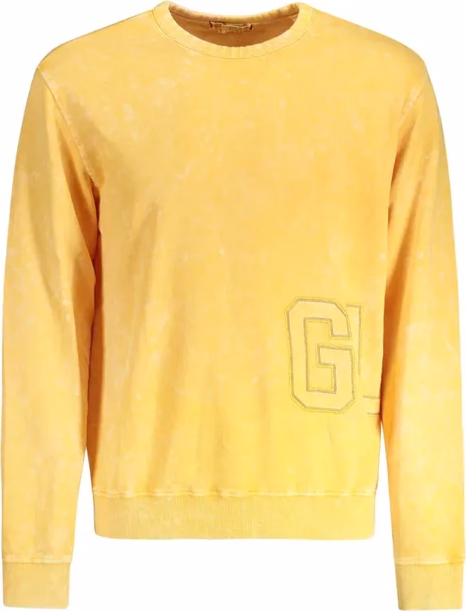 Guess Jeans Yellow Cotton Men Sweatshirt
