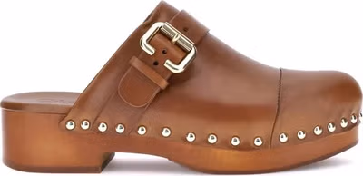 Brown Calf Leather Bos Taurus Clogs