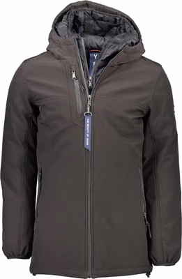 Black Polyester Jackets & Coat
