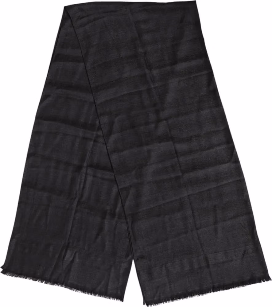 Dolce & Gabbana Dark Gray Cashmere Fringes Neck Warmer Scarf