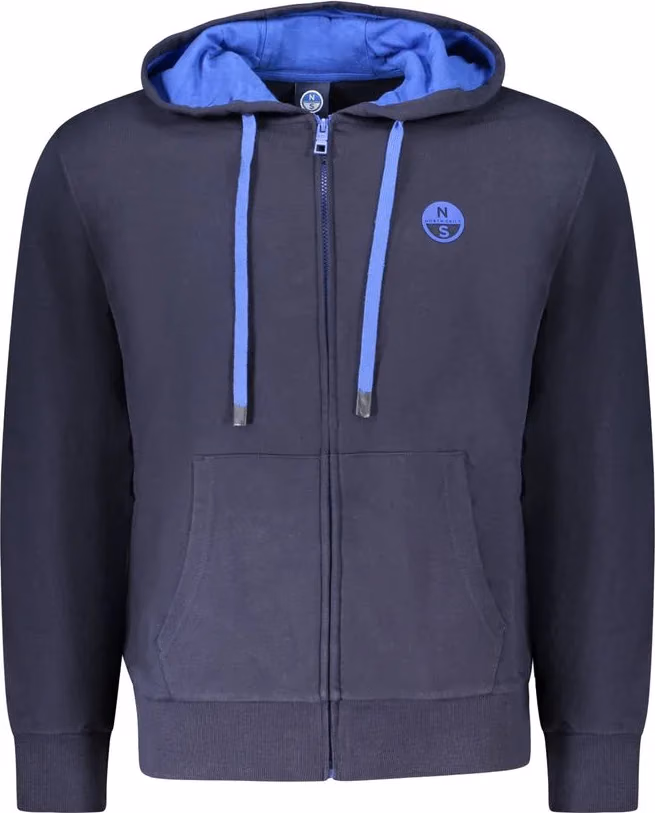 North Sails Blue Cotton Men Sweatshirt
