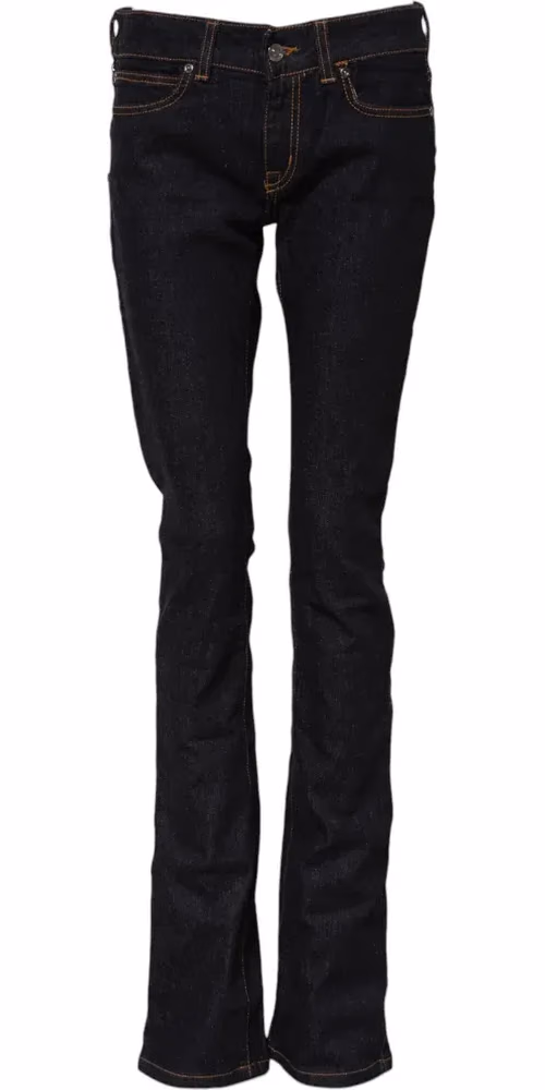 GF Ferre Dark Blue Cotton Mid Waisted Skinny Denim Jeans