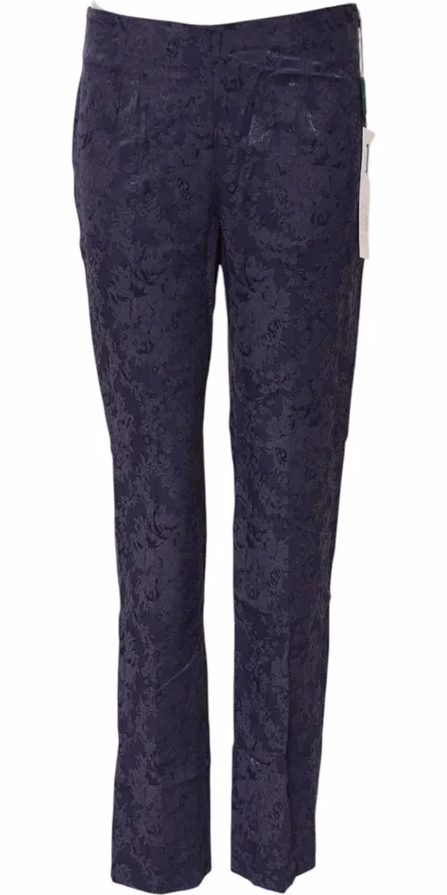 BENCIVENGA Purple Jacquard High Waisted Pants