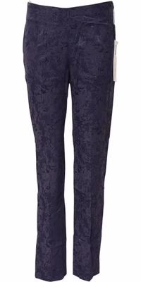 Purple Jacquard High Waisted Pants