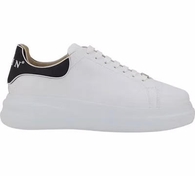 White Calf Leather Bos Taurus Low Top Sneakers
