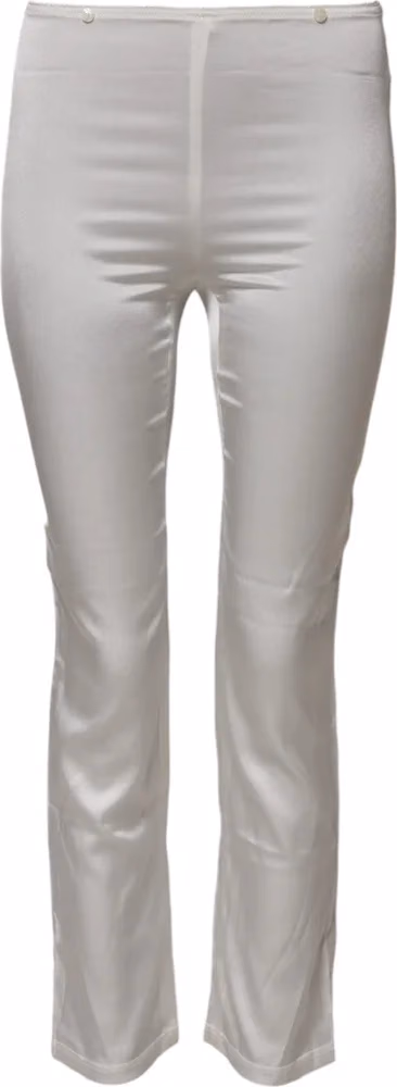 Dolce & Gabbana Ivory Silk Tapered High Waist Pants