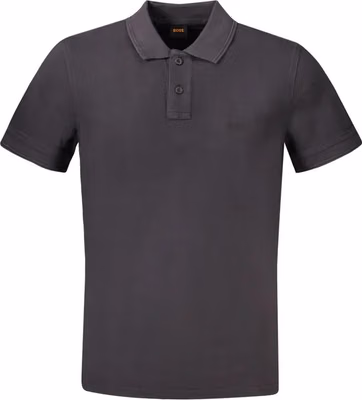 Black Cotton Men Polo