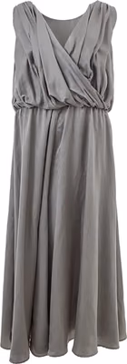 Gray Silk Casual Dress