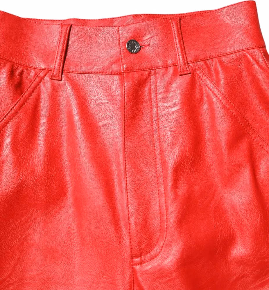 Dolce & Gabbana Red Viscose High Waist Tapered Trouser Pants