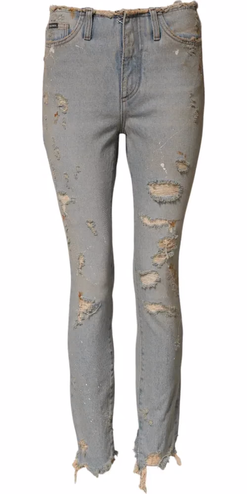 Dolce & Gabbana Light Blue High Waist Skinny Denim Jeans