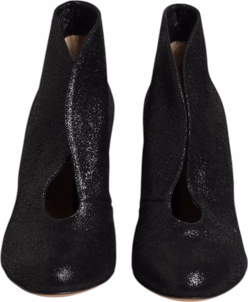 Gianvito Rossi Metallic Black Pump Stiletto Heels Shoes