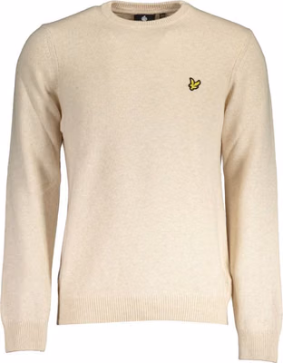 Beige Wool Men Sweater