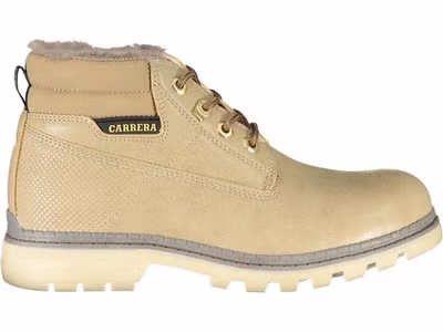 Beige Polyester Women Boot