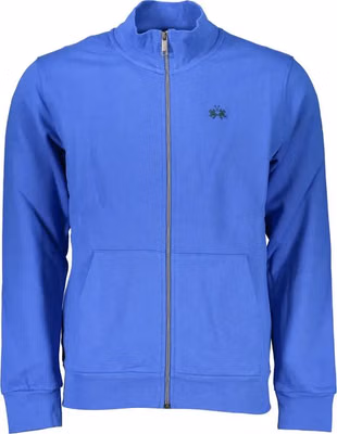 Blue Cotton Men Sweatshirt